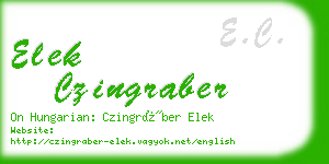 elek czingraber business card